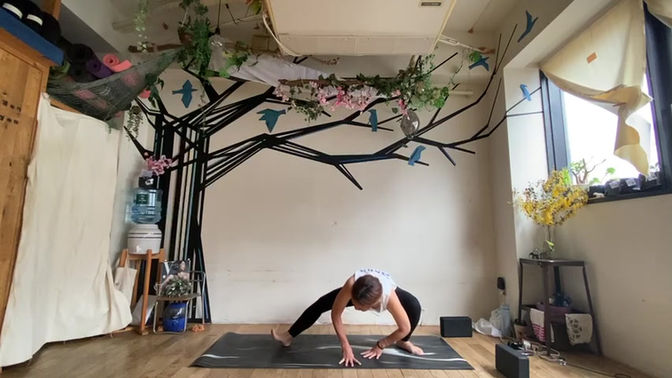 4/25 Hatha yoga(45min, 休日の朝ヨガ) by Maiko.mov